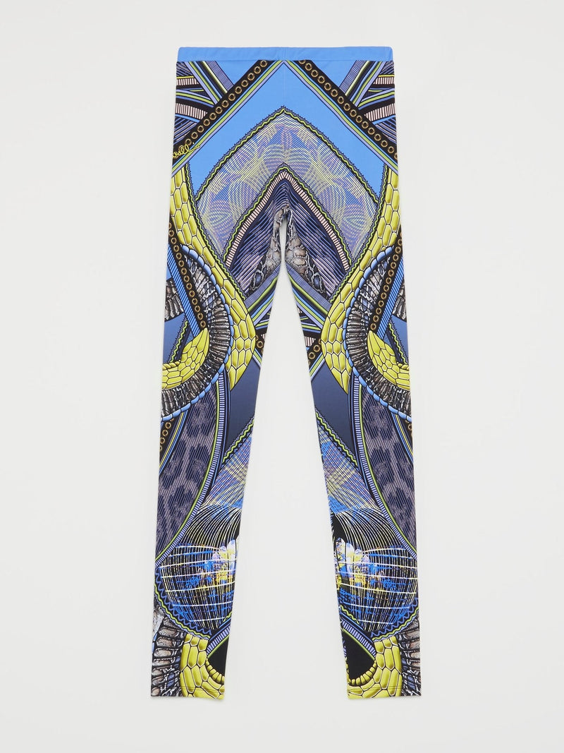 Pattern Print Waistband Trousers