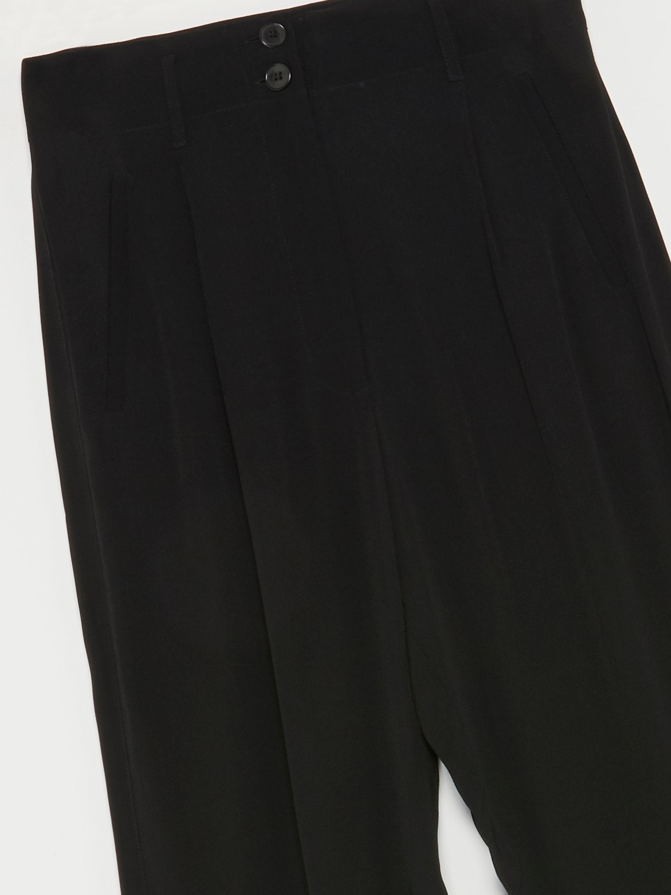 Black Side Zip Harem Pants