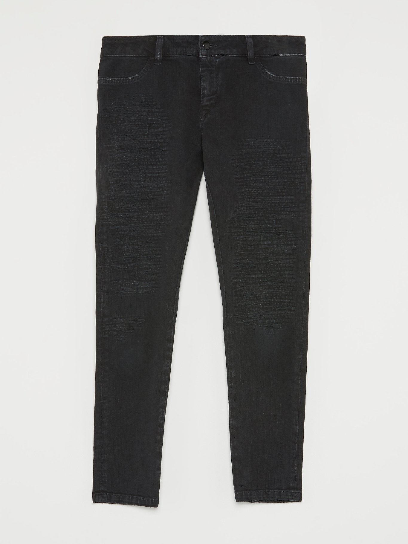 Black Tattered Denim Jeans