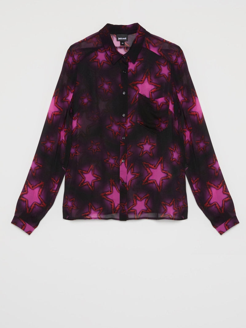 Pink Star Print Shirt