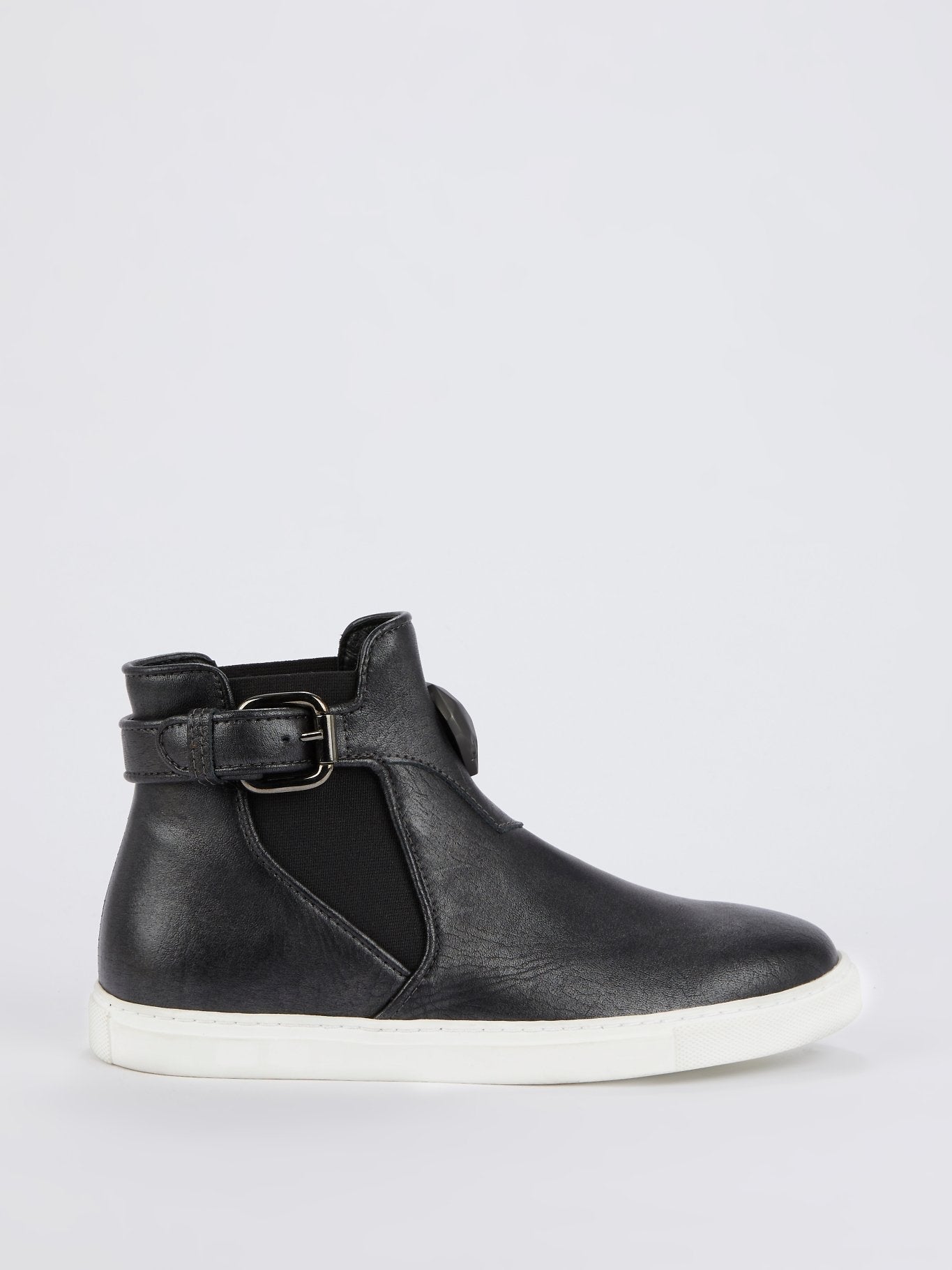 Black Belted High Top Sneakers