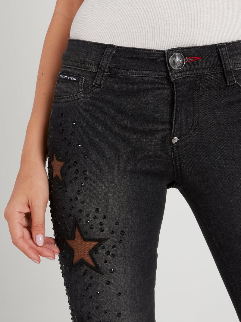 Keira Syll Black Studded Jeggings