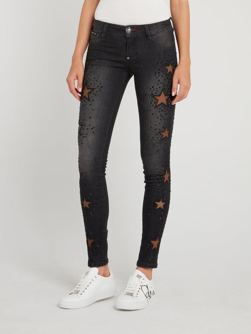 Keira Syll Black Studded Jeggings