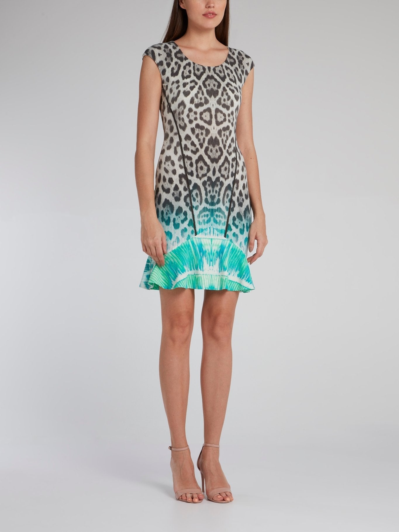 Leopard Print Trumpet Mini Dress