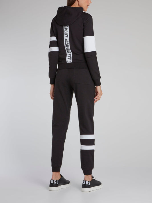 Black Stripe Panel Active Suit