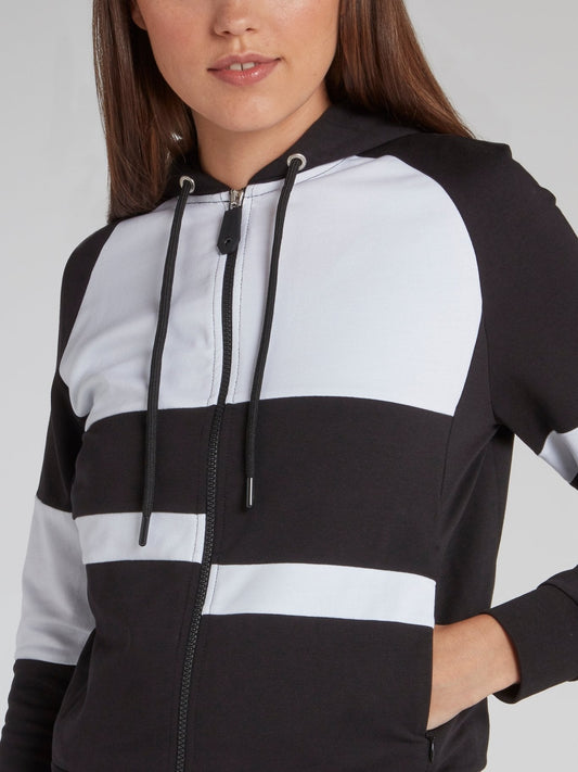 Black Stripe Panel Active Suit