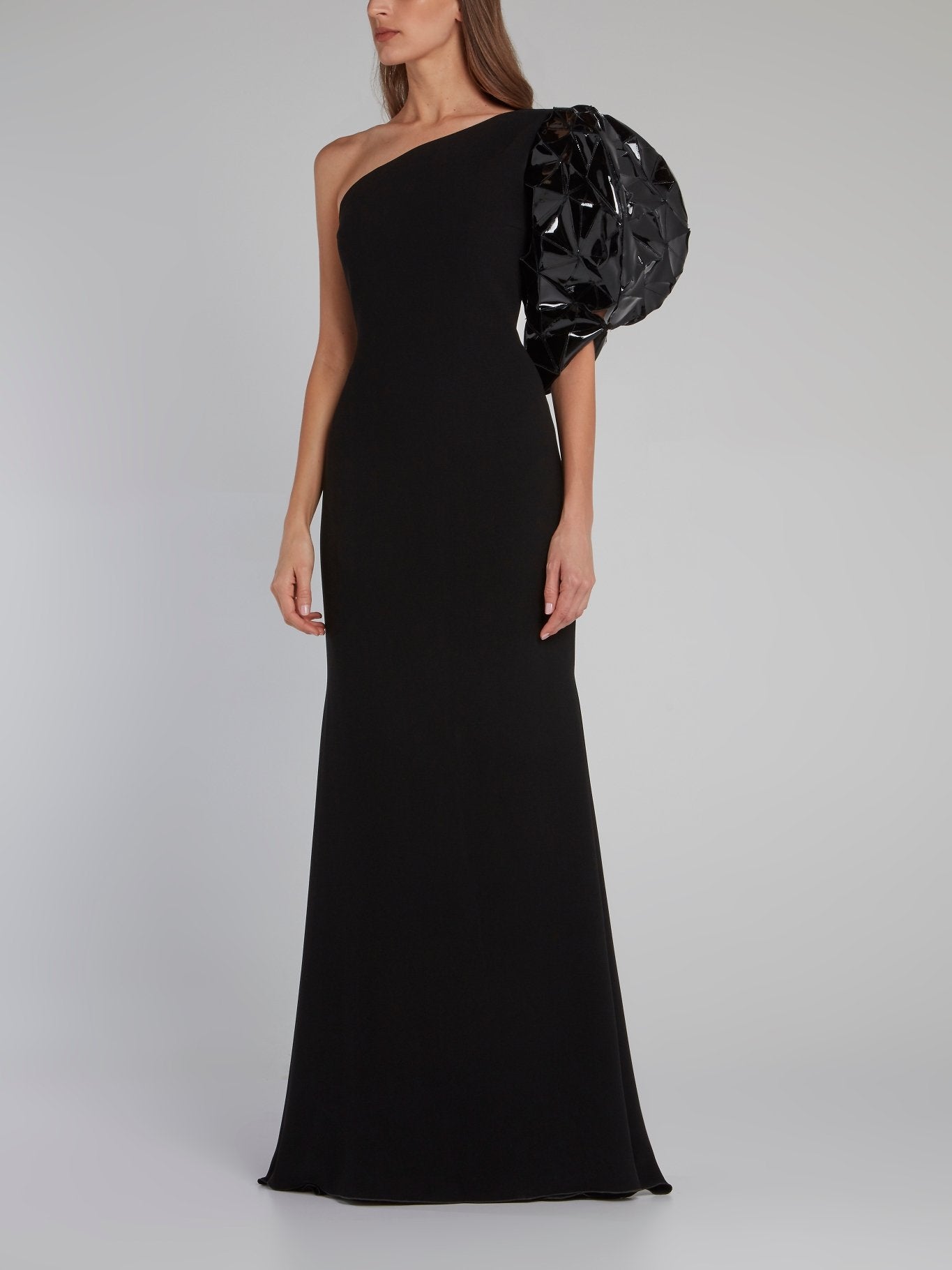 Mahonia Black One Shoulder Gown