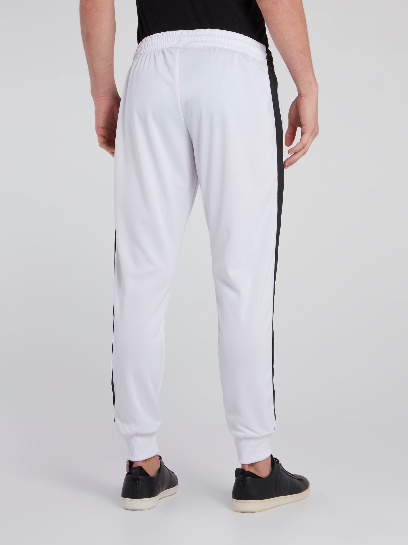 White Smocked Waistband Track Pants