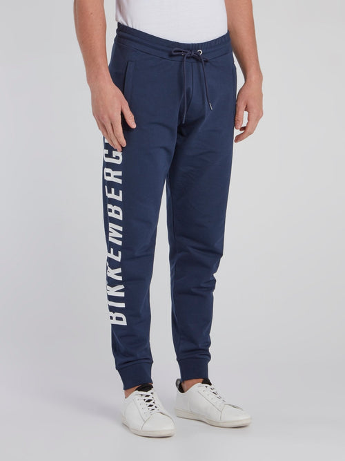 Navy Side Logo Sweatpants