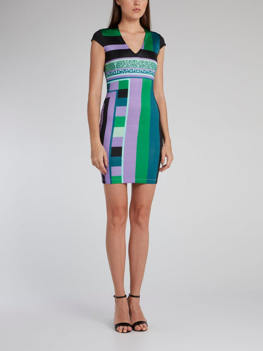 Colour Block Empire Mini Dress