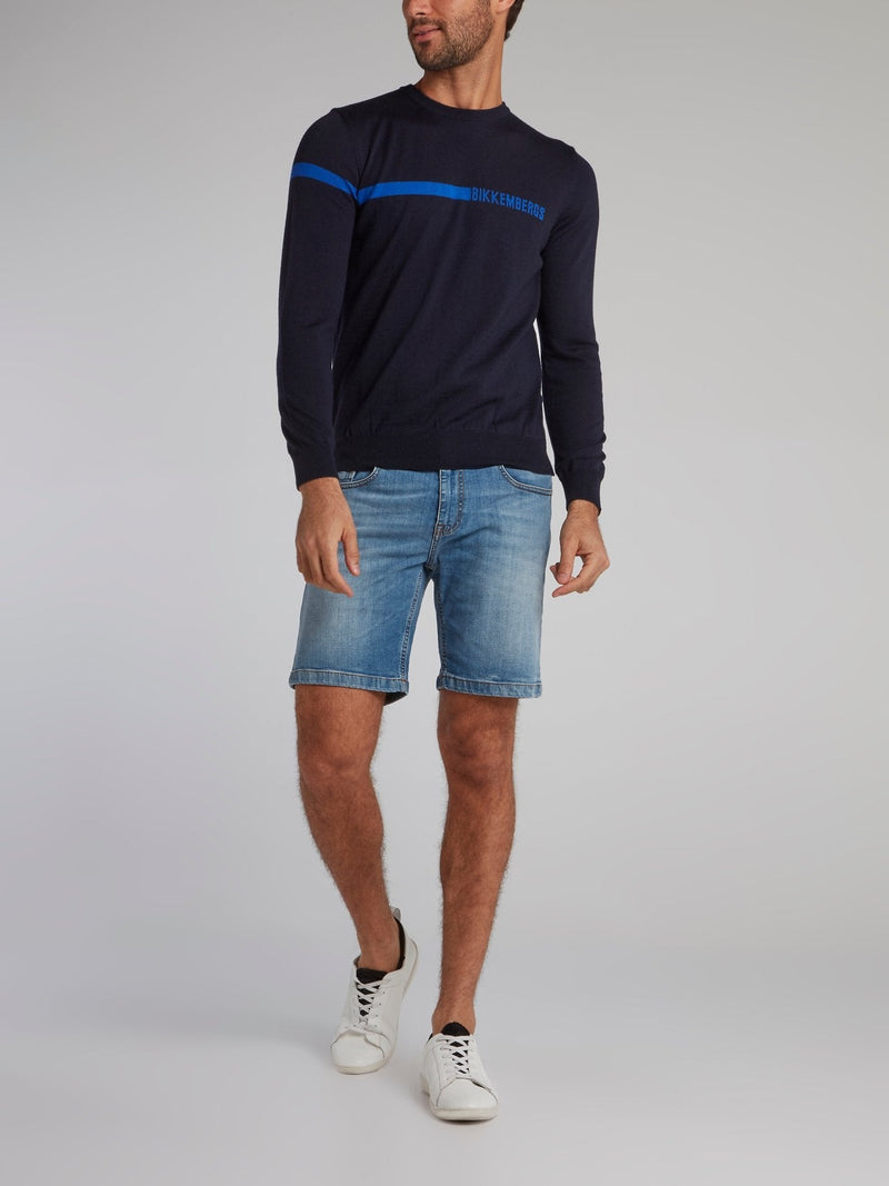 Blue Classic Bermuda Shorts