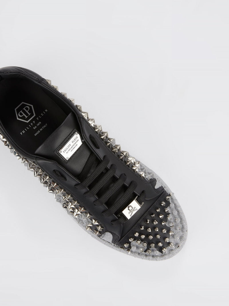 Start Studded Glitter Grey Sneakers