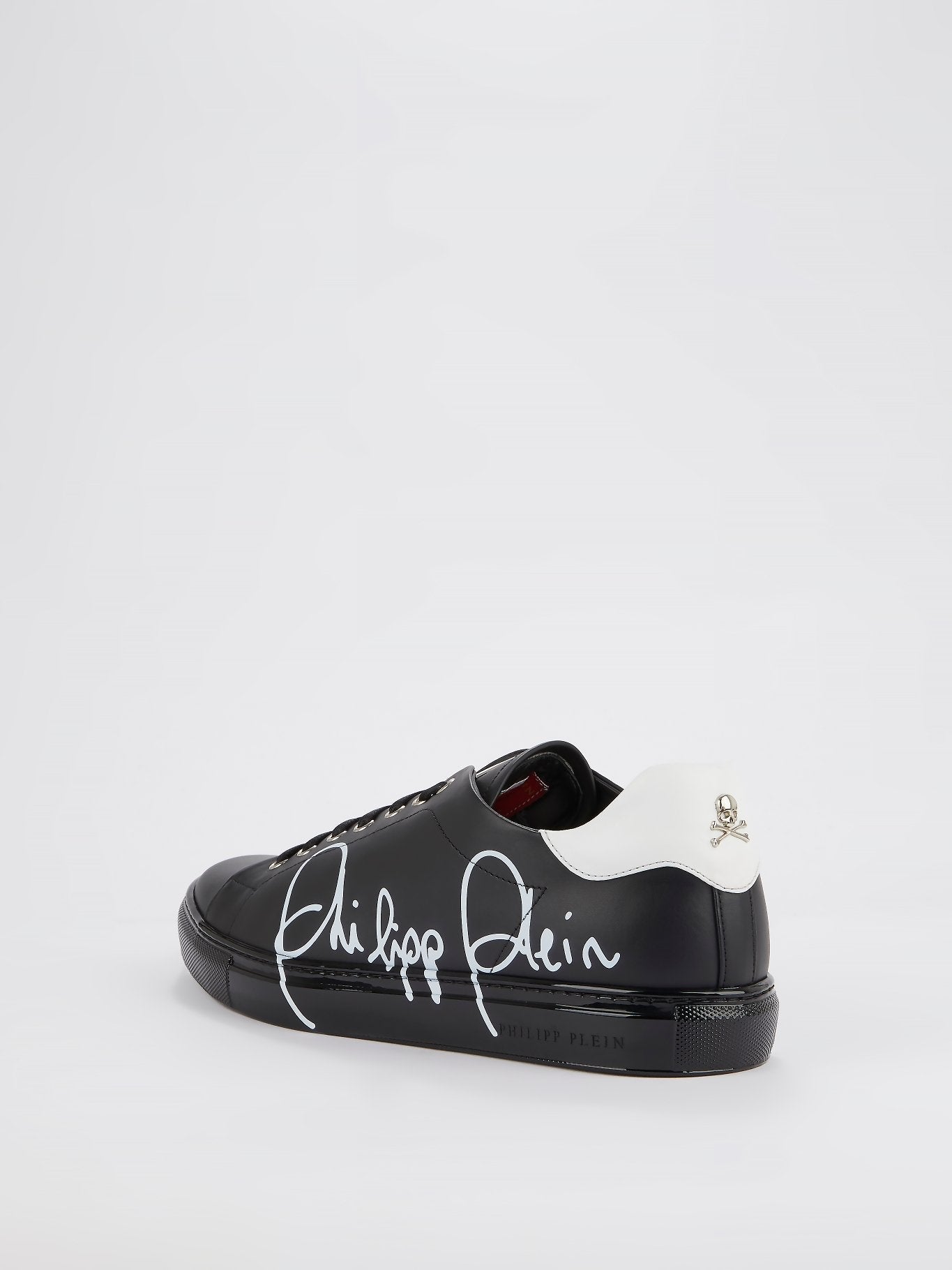 Black Low Top Signature Sneakers