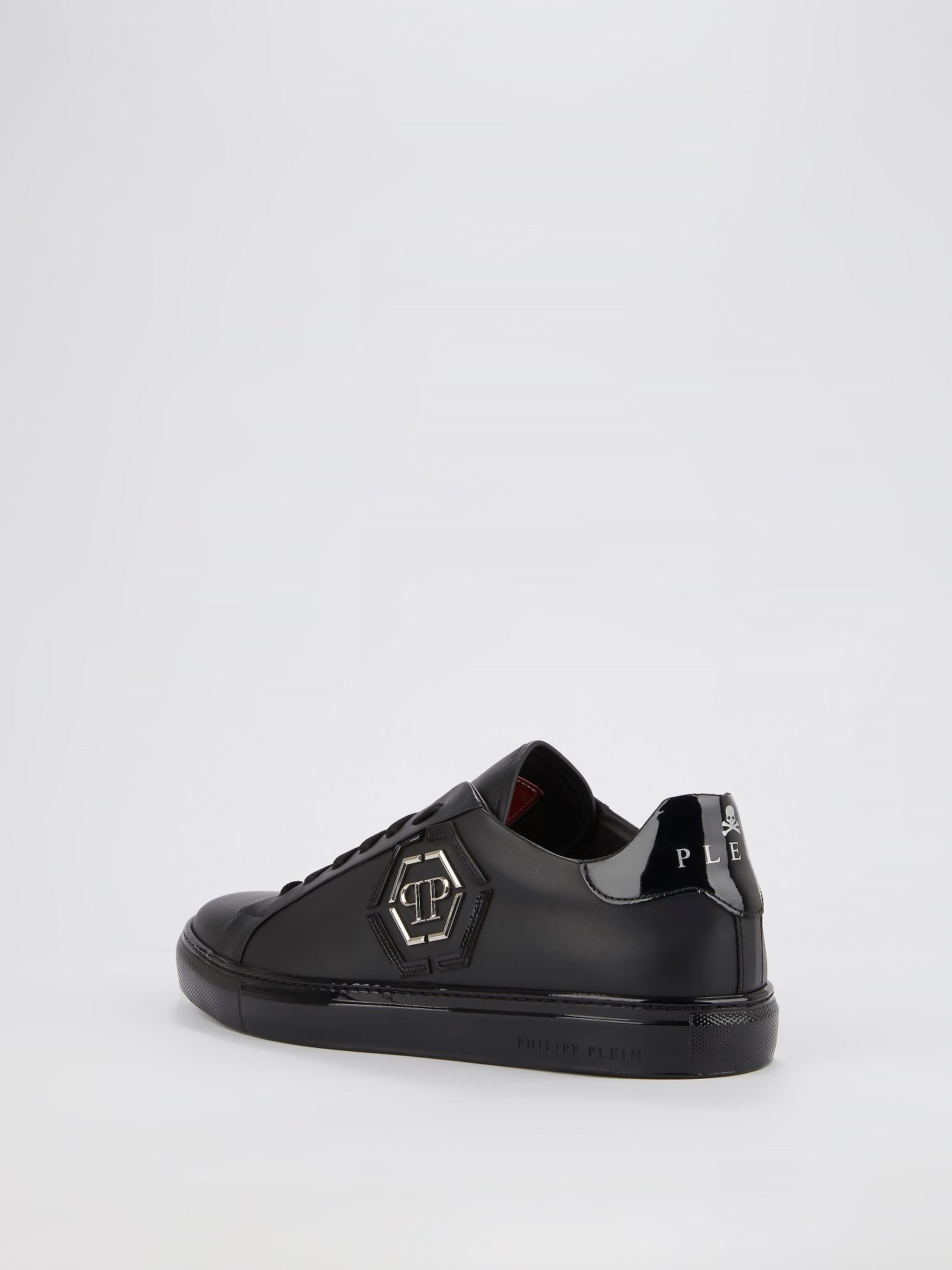 Black Low Top Monogram Sneakers