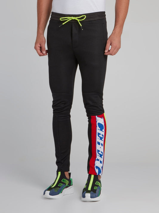 Black Rear Zip Detail Active Pants