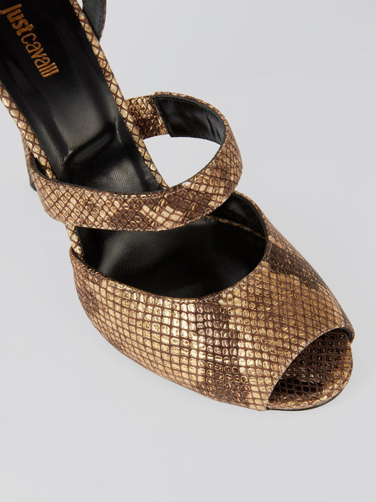 Python Effect Ankle Strap Sandals