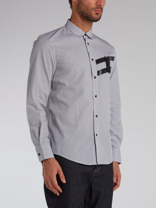 Grey Monogram Appliquéd Shirt