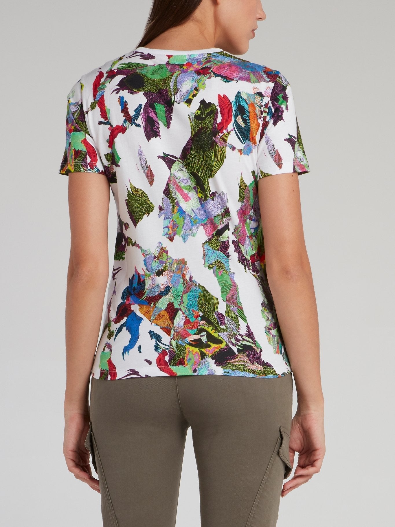 Abstract Panel Printed T-Shirt