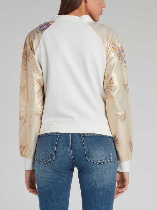 Armelle Gold Raglan Bomber Jacket