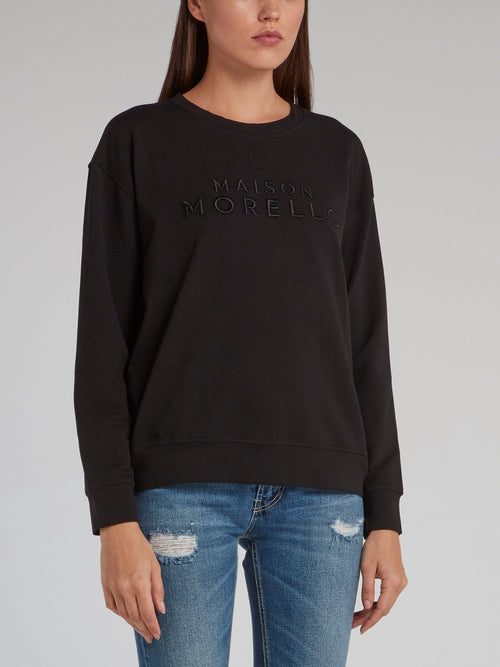 Danielle Black Logo Sweatshirt