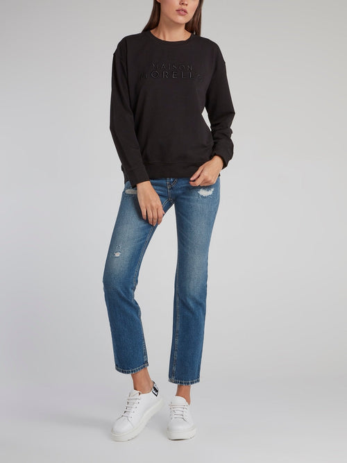 Danielle Black Logo Sweatshirt