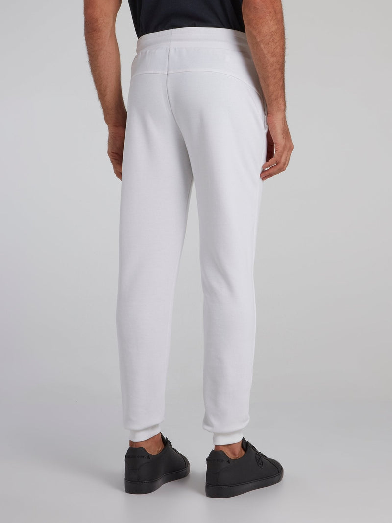 White Monogram Skull Jogging Trousers