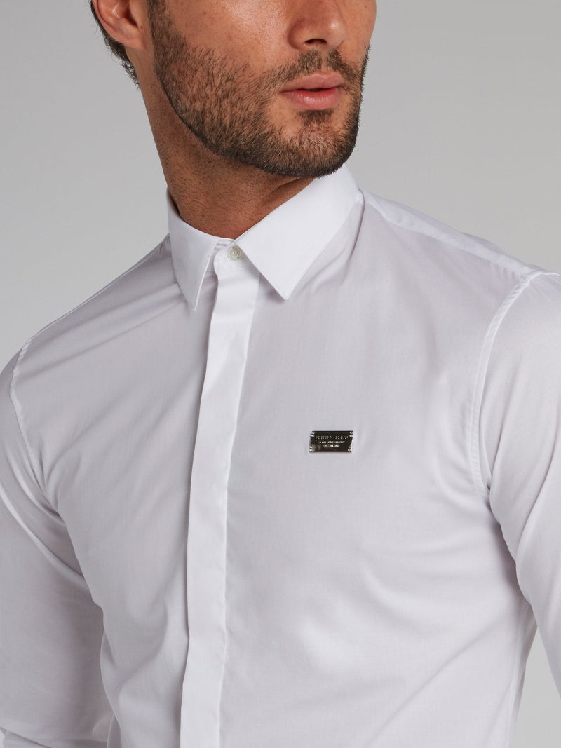 White Button Up Cotton Shirt