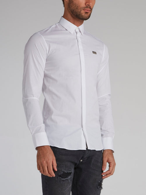 White Button Up Cotton Shirt