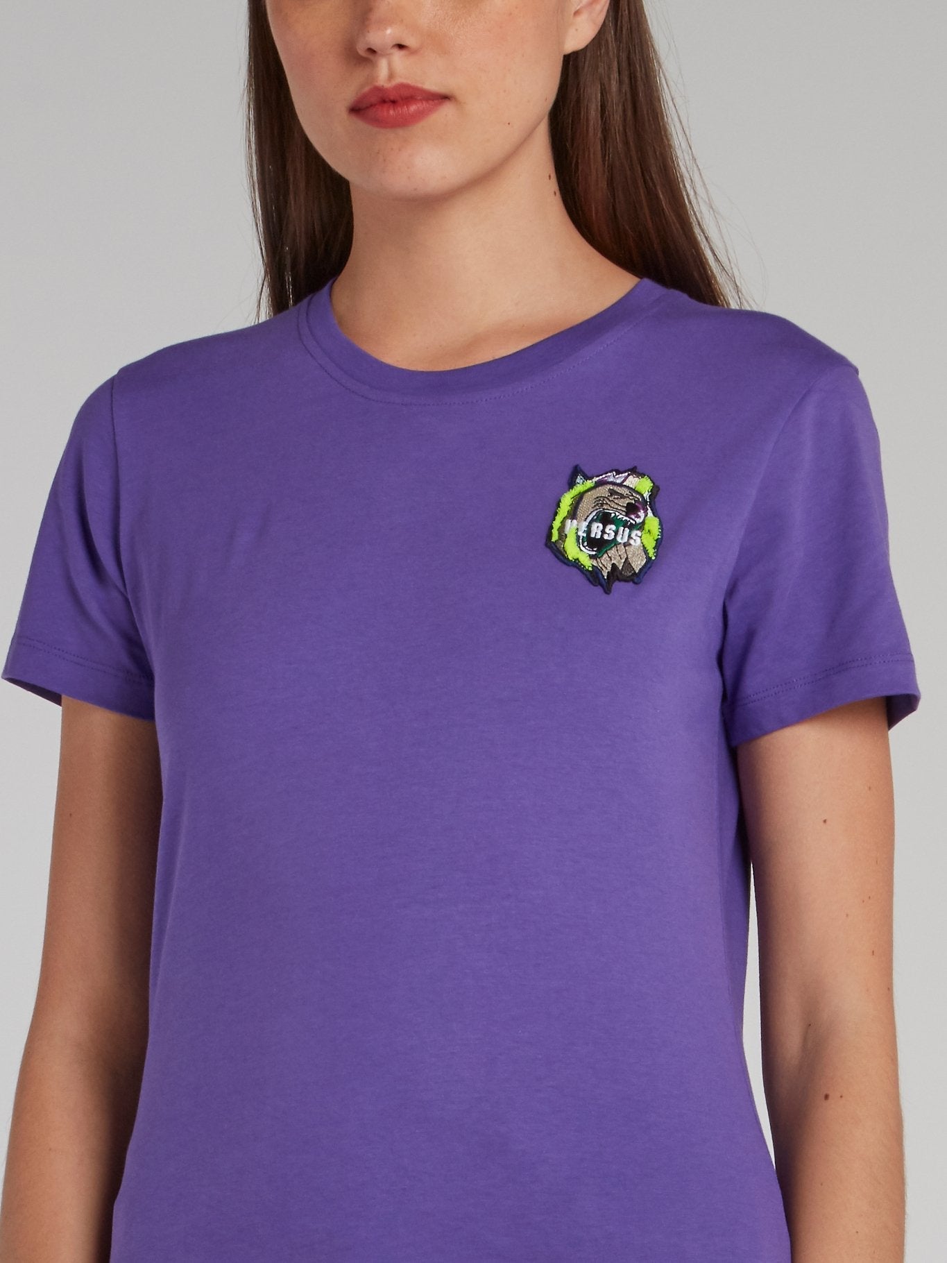 Purple Logo Appliquéd T-Shirt