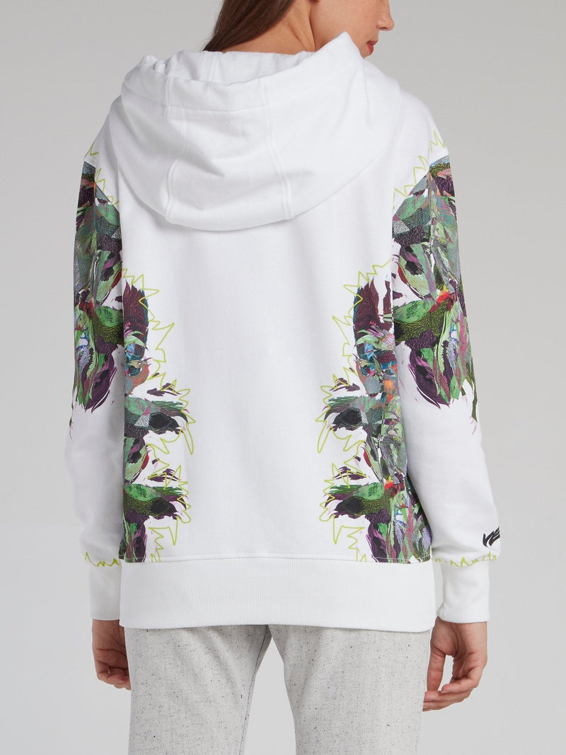 Abstract Print Panel Hoodie