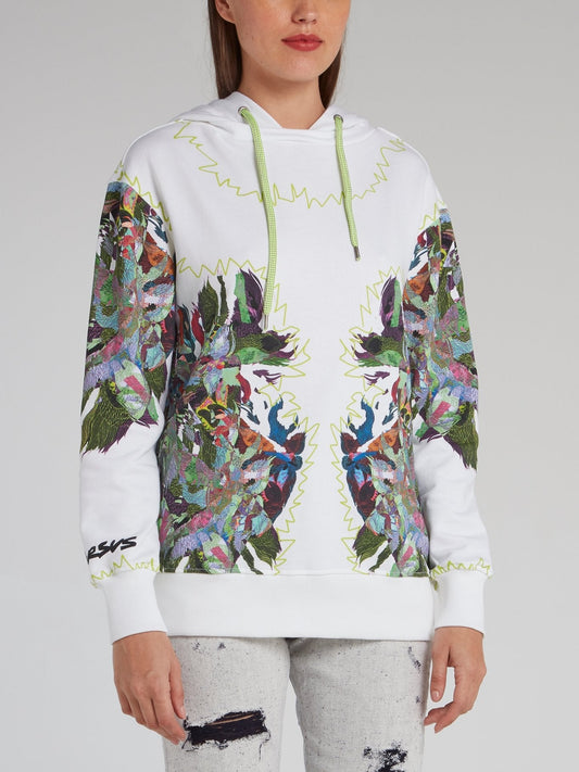 Abstract Print Panel Hoodie