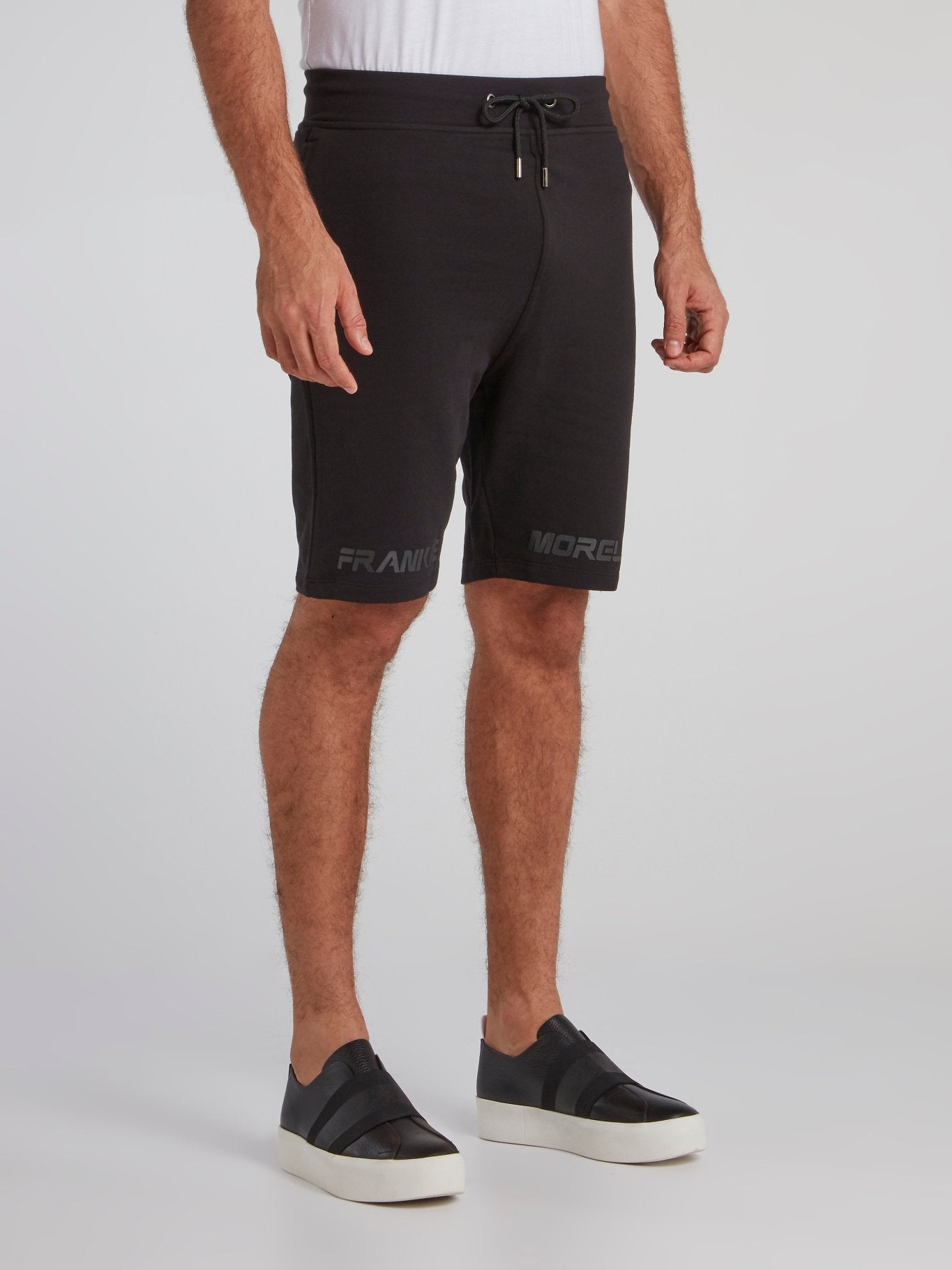 Isaac Black Logo Hem Shorts