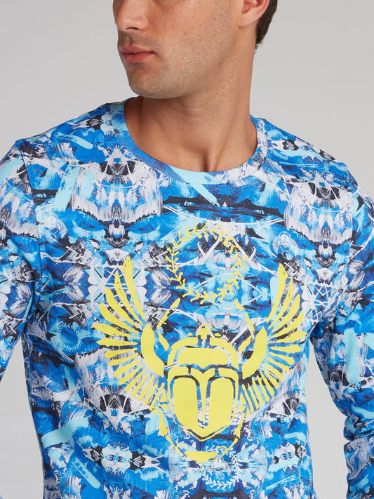 Jeremias Blue Paint Print Sweatshirt