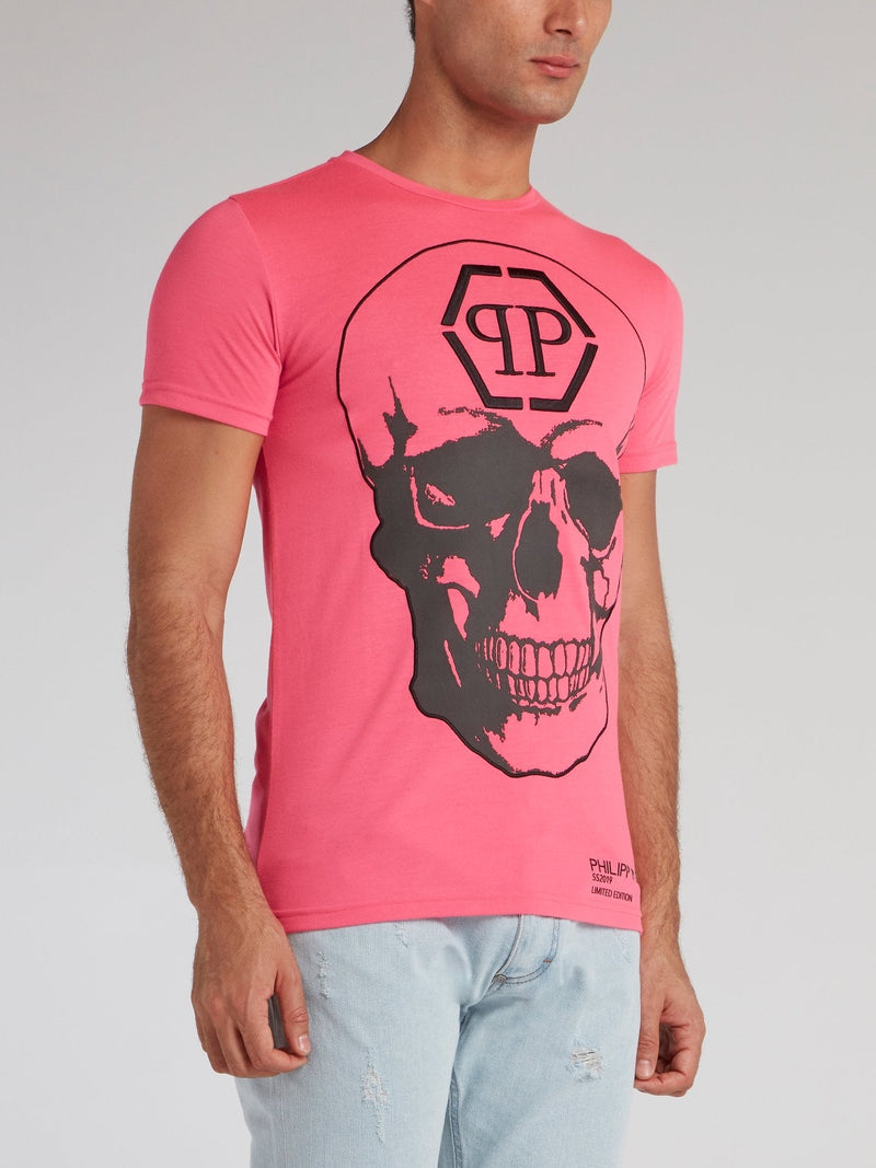 Pink Monogram Skull T-Shirt