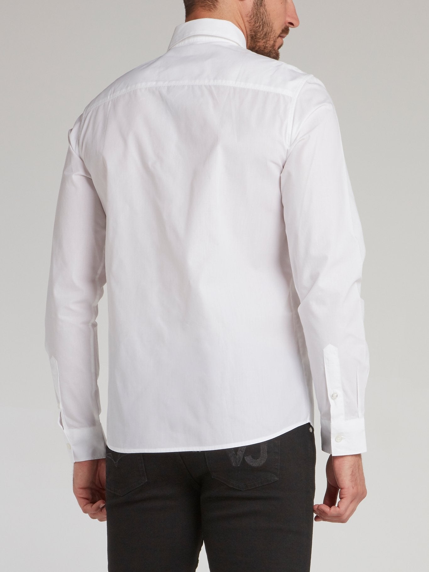 White Appliquéd Logo Shirt