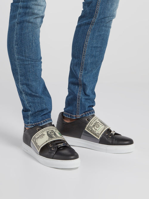 Black Low Top Dollar Sneakers