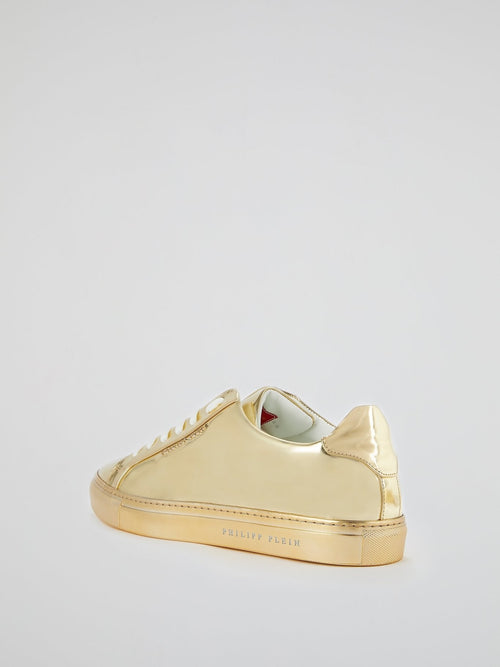 Gold Statement Low Top Sneakers