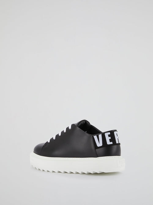 Black Rear Logo Platform Sneakers