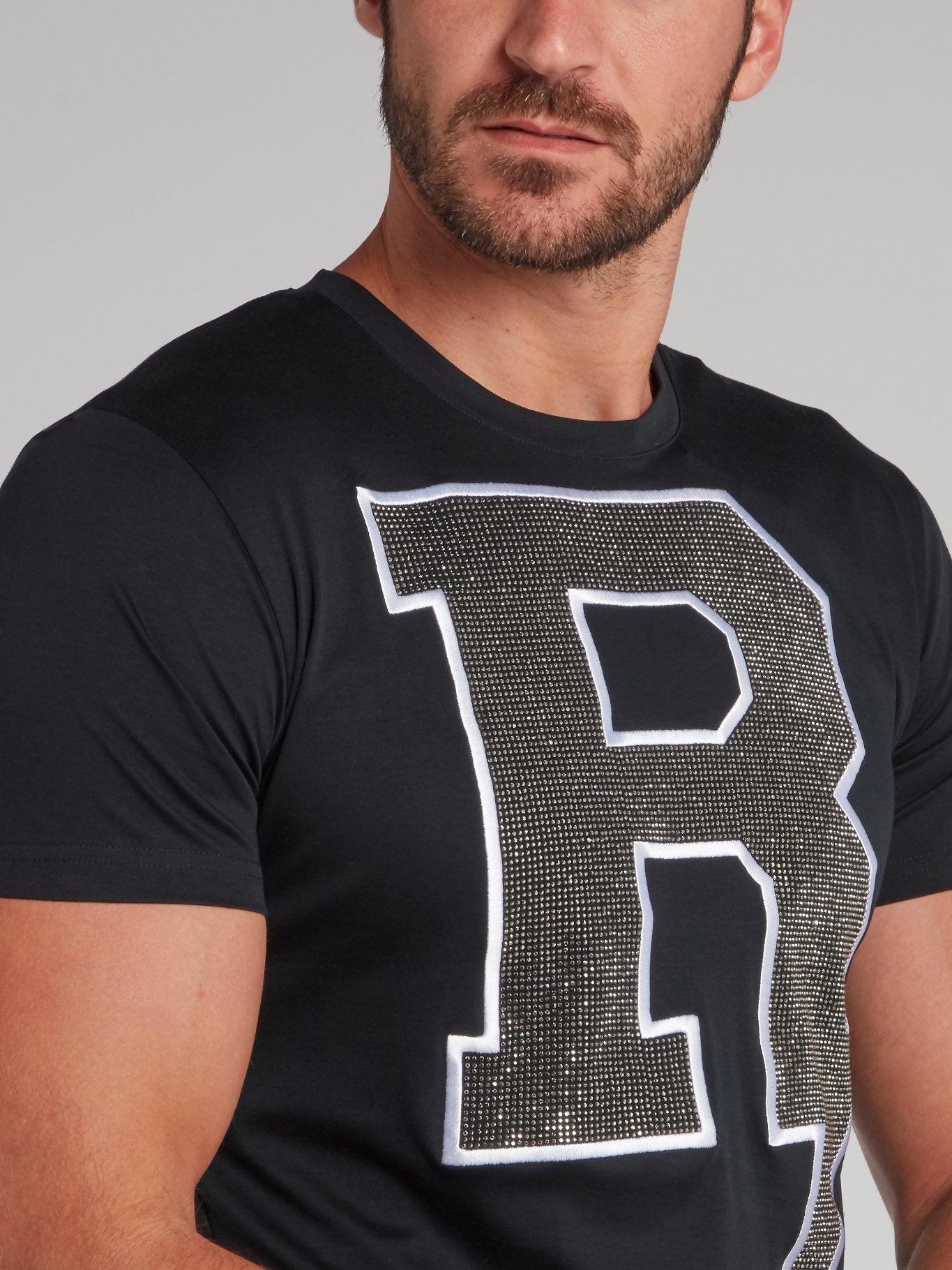 Cosmos Black Studded T-Shirt