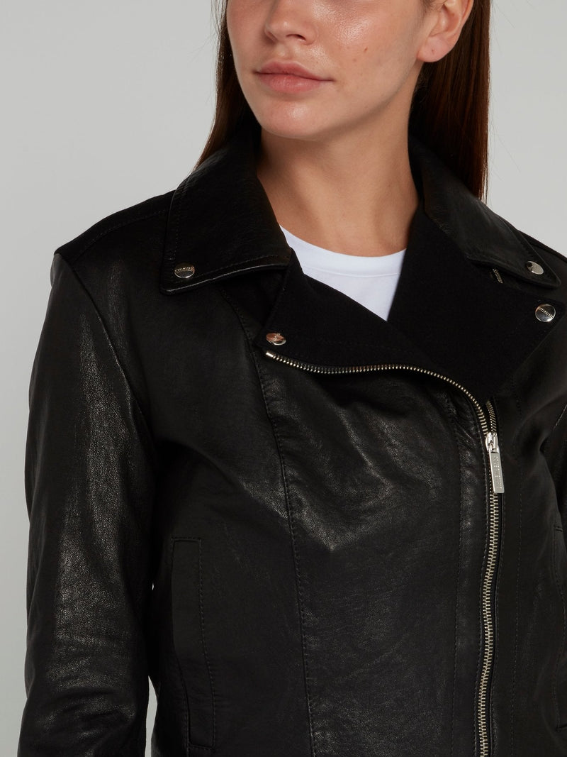 Black Leather Biker Jacket