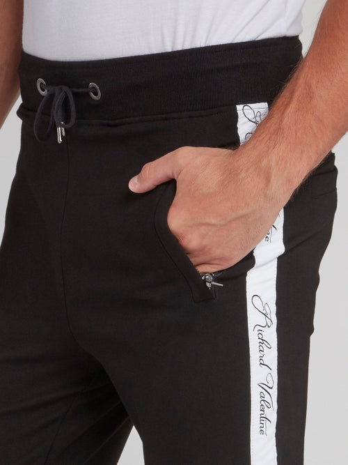 Black Logo Tape Jogging Trousers