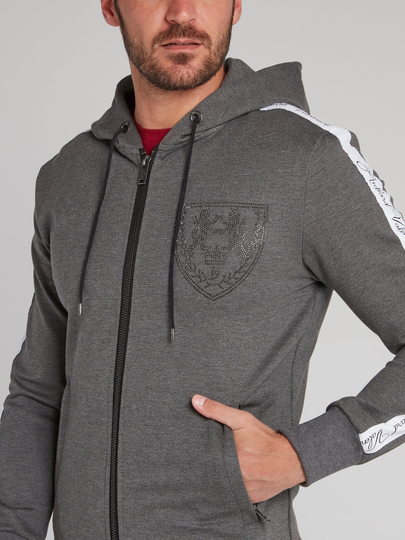 Grey Logo Tape Jogging Jacket