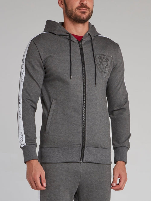 Grey Logo Tape Jogging Jacket