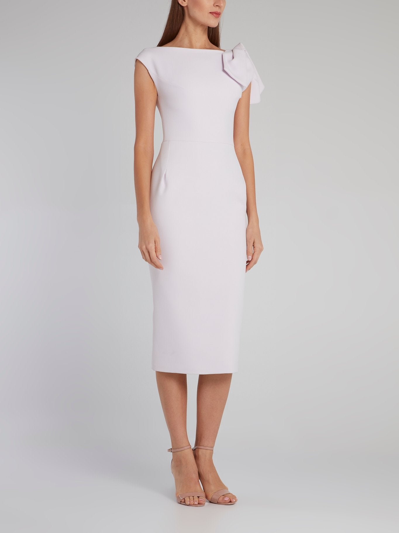 Lilac Riveting Crepe Dress