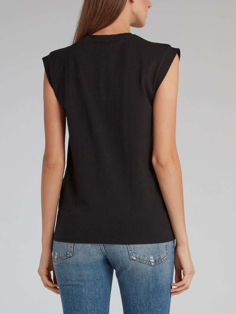 Gilbuena Black Sleeveless Top