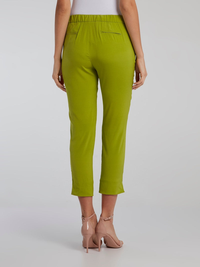 Green Cropped Trousers