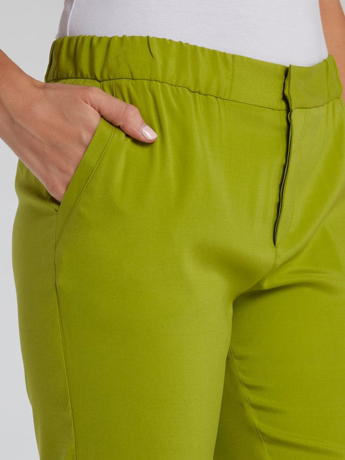 Green Cropped Trousers