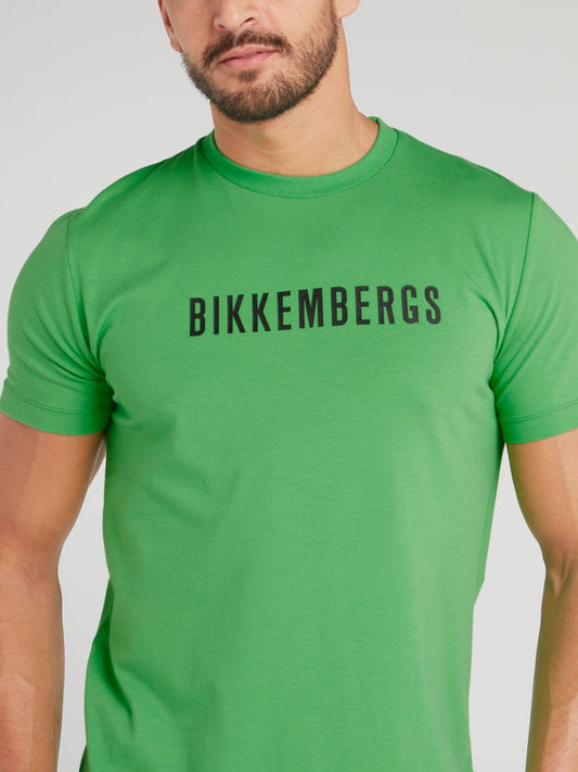 Green Logo Print T-Shirt