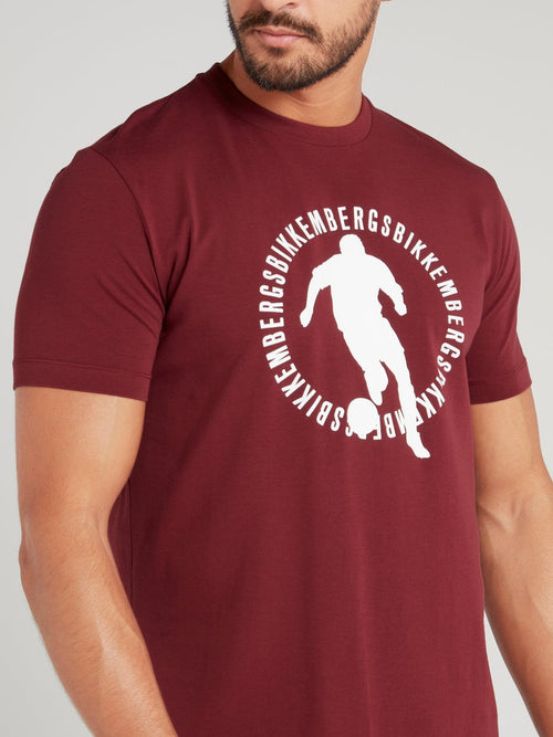 Burgundy Sport Logo T-Shirt