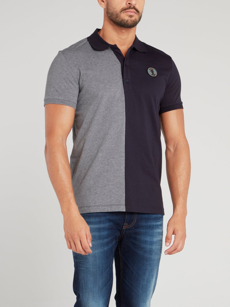 Two Tone Cotton Polo Shirt